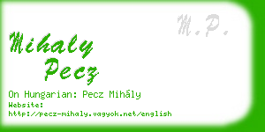 mihaly pecz business card
